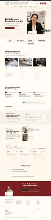 ABBA Sprachendienste in der Desktop-Ansicht